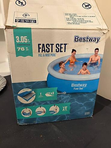 pool: Надувной бассейн Bestway fast set С таблетками хлора и поплавком для — 1
