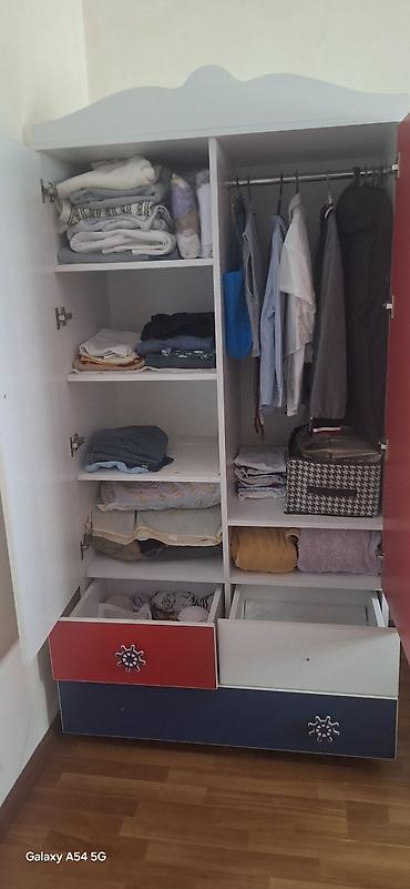 Uşaq dolabları: Uşaq/yeni yetmə otağı üçün 3 qapılı geyim dolabı - Dizayn: Dəniz — 2