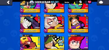 Açıqcalar: Brawl Stars hesabı - Kupa: 64 931 - Qızıl: 64 931 - Kristal/daş: 1 — 10