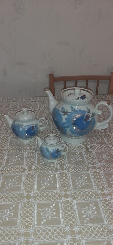 yemək dəstləri: Çay dəsti, rəng - Ağ, Farfor