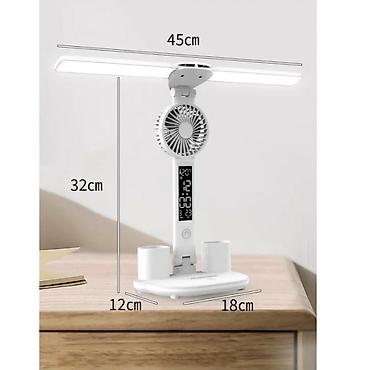study lamp: Стильный гаджет 3 в 1 для твоего рабочего стола! ⏰ Настольные часы 💨 — 3