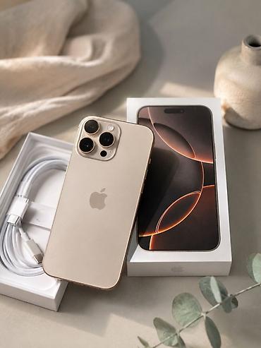apple studio: IPhone 16 Pro Max, Б/у, 256 ГБ, Золотой, Коробка, В рассрочку, 90 % — 1