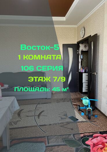 срочно сдаётся квартира маладая гвардия: 1 комната, 45 м², 106 серия, 7 этаж, Косметический ремонт