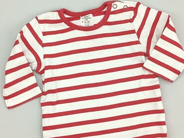 rajstopy czarno czerwone paski: Blouse, H&M, 3-6 months, condition - Good