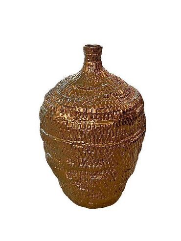 ваза хрустальная: Ваза - Enzo De Gasperi - бронза - напольная, новая. Диаметр 33