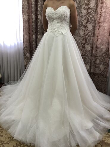 кавказское платье: Продается! Абсолютно новое, европ.фасон. свадебное платье (есть «А»