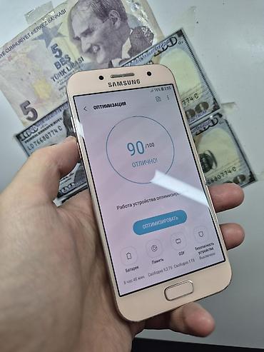 Уюлдук телефондор жана аксессуарлар: Samsung Galaxy A3 2017, Колдонулган, 16 ГБ, түсү - Кызгылт, Бөлүп төлөө менен, 1 SIM, 2 SIM — 3