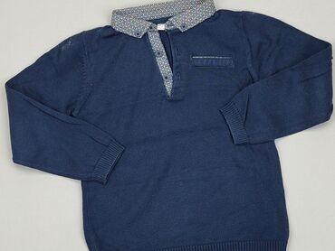 sweterek niebieski: Sweater, F&F, 5-6 years, 110-116 cm, condition - Good