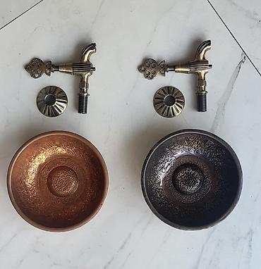 mis samovar: Osmanlı üslubunda dekorativ vintilli kranlar və naxışlı əlüzyuyan — 3