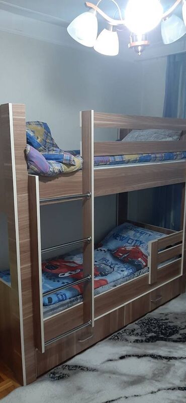 кровать двуспальная с матрасом: Oğlan və qız üçün, İşlənmiş, Çarpayı, Matras ilə, Siyirməli