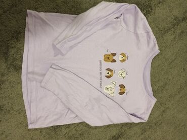 bele pamucne majice arilje: Okrugli izrez, Dug rukav, Životinje, 110-116