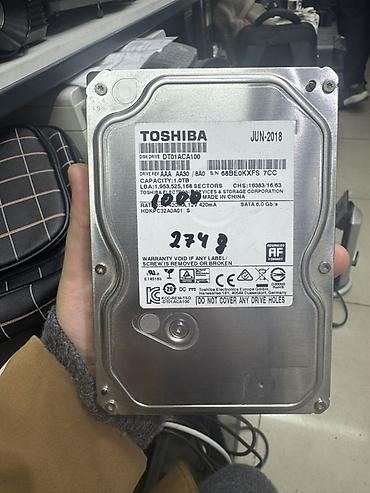 acer e1: Накопитель для ПК, Б/у, Toshiba, HDD, 1 ТБ, 3.5", Для ПК — 1