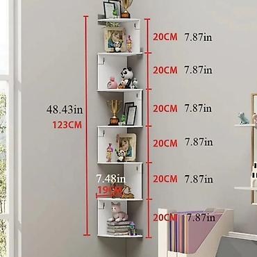 Ostali nameštaj: Ugaona zidna polica – moderan zig-zag dizajn Idealna je za — 1