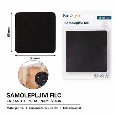 KMT Filcani kvadratni zaštita za noge stola 2208207 Samolepljivi filc