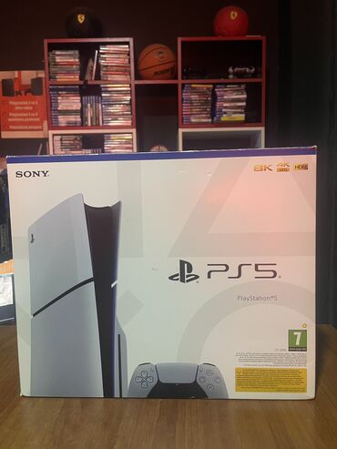 PS5 (Sony PlayStation 5): Ps 5 Slim Cox İdealdi Yaddas 1 TB karobkasi Var ustunde 1 Eded Pult