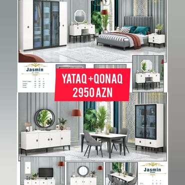 Yataq otağı dəstləri: İkinəfərlik çarpayı, Dolab, Komod, Termo, Azərbaycan, Yeni — 22