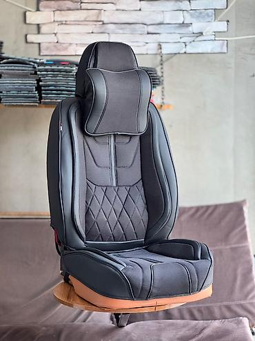 Чехлы и накидки на сиденья: Чехлы Экокожа, С подушкой, цвет - Красный, Новый, Бесплатная доставка, Платная доставка, Самовывоз — 7