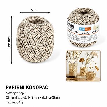KMT Kugla papirnog kanapa sa zlatnim nitima, siva – 80 g Papirni