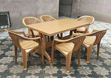 heyet ucun isiqlar: Plastik masa 140x80 (stul yoxdur) İşlənmiş amma yaxşı vəziyətdə - — 1