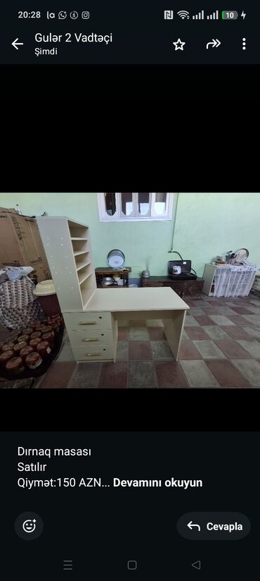 Rəflər, etajerkalar: Dırnaq masası Satılır Qiymət:150 AZN Ünvan: biləsuvar Real alıcıya