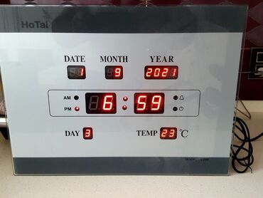 Ev saatları: Divar saatları, Elektron, Arxa işıq — 6