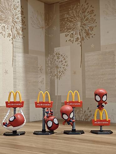 any unboxing giris: Məhsul: McDonald’s x Spider‑Man kolleksiya fiqurları (4 ədəd set) — 4