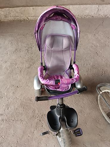 Балдар транспорту: Детский трехколесный велосипед-коляска (тип trike) с родительской — 3