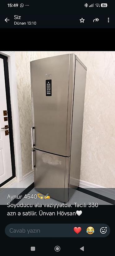 ugur soyuduculari: İşlənmiş 2 qapılı Hotpoint Ariston Soyuducu Satılır, rəng - Boz — 1