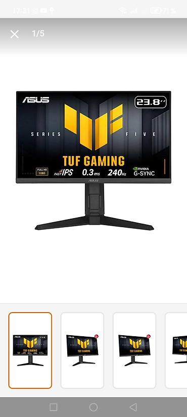 Monitorlar: ASUS TUF Gaming monitor – 23.8" - Ekran: 23.8", Full HD (1920x1080) — 4