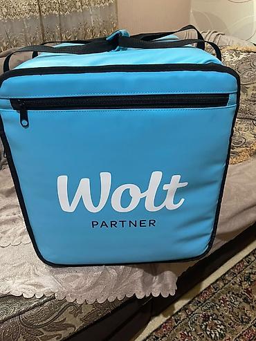 Wolt Partner termal çatdırılma çantası - Rəng: açıq mavi, qara