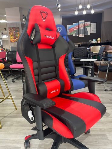 Ofis və oyun kresloları: Yeni, Təkərli, Qolları tənzimlənir, Dəri — 20