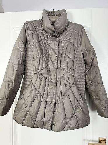 Женская стёганая куртка серого цвета / тауп Размер m,l, xl