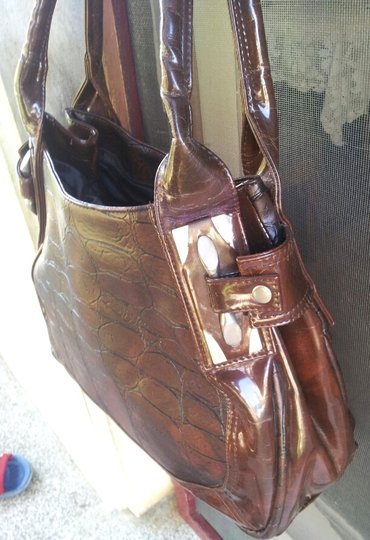 Handbags: Kožna torba sa felerom nekorišćena kožna torba, kombinacija prirodne i