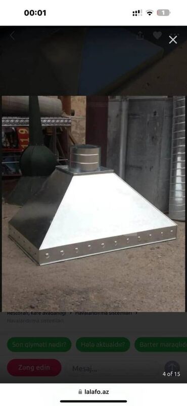 Havalandırma sistemləri: Havalandirma Zontiklerin ve Borularin Hazirlanmasi, Her Ölçüde ve — 8