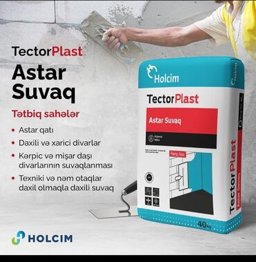 Digər quru inşaat materialları: Holcim sementleri 300,400,500-6.85 Kafel yapisdiricilari tector — 8