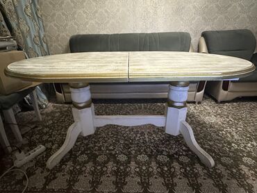 Кухонные столы: Кухонный стол, Овальная, Раскладной, Дерево