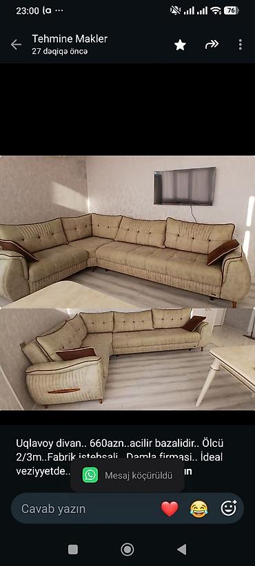 Uqlavoy divan. 660azn. acilir bazalidir. Ölcü 2/3m. Fabrik lalafo.az -da Uqlavoy divan. 660azn. acilir bazalidir. Ölcü 2/3m. Fabrik