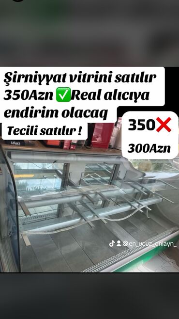 işləmiş soyuducular: Şirniyyat Vitrini satılır! real alıcıya endirim olnacaq!