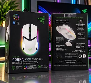 kompyüter: Razer Cobra Pro simsiz oyun siçanı – ağ rəng. Yeni ✅ - Qoşulma: 2.4 — 1