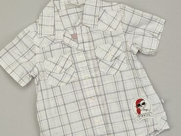 bluzki megi krótki rękaw: Koszula 1.5-2 lat, stan - Dobry, wzór - W paski, kolor - Biały