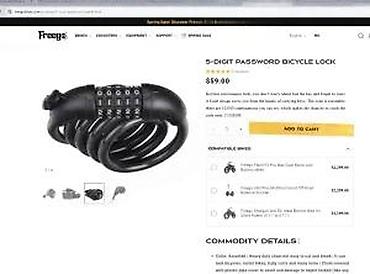 Dodaci za bicikl: Katanac za bicikl sa šifrom – 5-cifarski - Sigurnosni spiralni kabl — 9