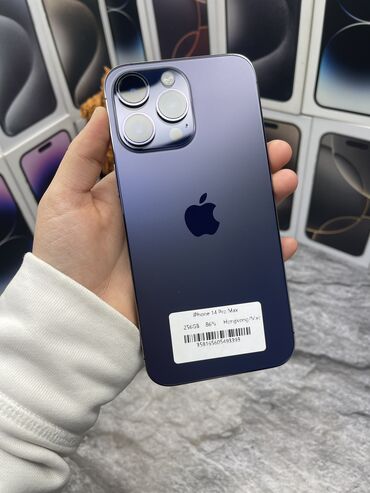 iphone x запчасти: IPhone 14 Pro Max, Колдонулган, 256 ГБ, Заряддоочу түзүлүш, Коргоочу айнек, Каптама, Бөлүп төлөө менен, 86 %