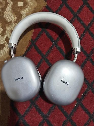 Audio: Hoco over‑ear simsiz qulaqlıq - Rəng: gümüşü/krem - Baş üstü — 1
