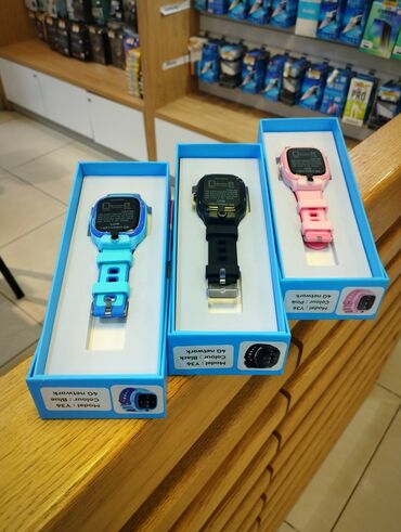 Детские смарт-часы: Детские часы Smart Baby watch Y36 4G с Видеозвонком (Черный, Синий