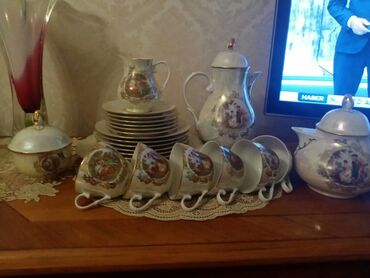 Çay dəstləri və servizlər: Çay dəsti, rəng - Ağ