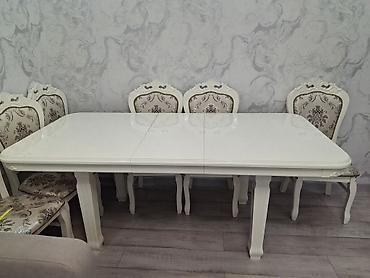 стол и 4 стула для кухни: Стол и стул для зала, Новый, Самовывоз, цвет - Белый — 4