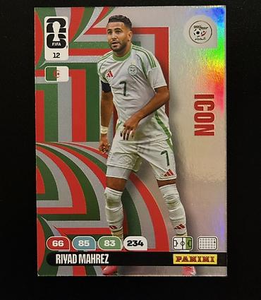 İncəsənət və kolleksiyalar: Riyad Mahrez 🇩🇿 Panini Adrenalyn XL FIFA World Cup 2026 kolleksiya — 1
