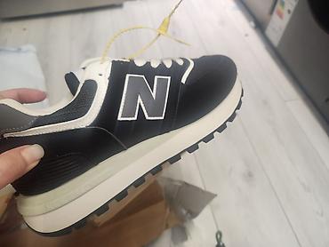 Кроссовки в стиле New Balance, черно-белые - Верх: сочетание прочного