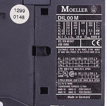 Ostali elektro materijali: Moeller DIL00M-01 kontaktor - Tip: elektromagnetni kontaktor za — 7