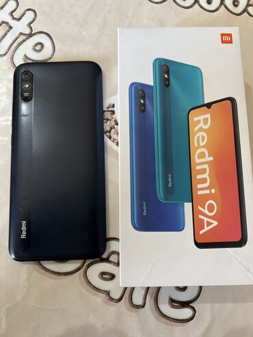 телефон redmi 13: Xiaomi, Redmi 9A, Б/у, 32 ГБ, цвет - Черный, 2 SIM